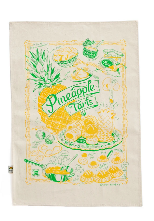 Bingka Tea Towel - Pineapple Tart