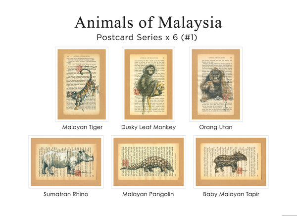 MUOC Malaysia Animal Postcard Set #1 (6 pcs)