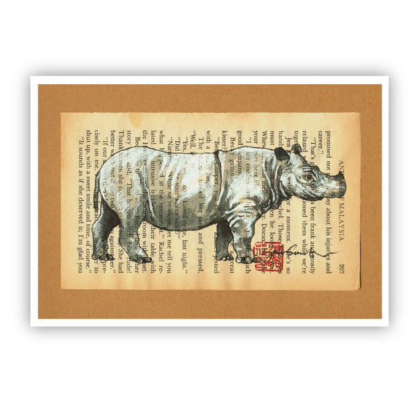 MUOC Malaysia Animal Postcard - Rhino