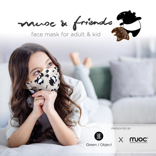 MUOC Handmade Malayan Tapir Face Mask Beige (Kids)