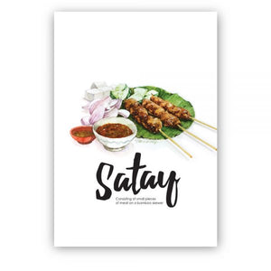 MUOC Malaysian Taste Postcard - Satay