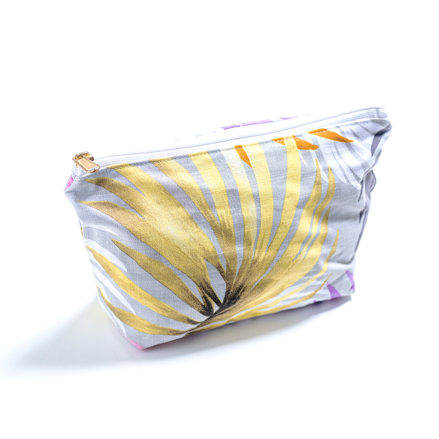 Nazanin Cosmetic Pouch (M) - Multicolor Palm