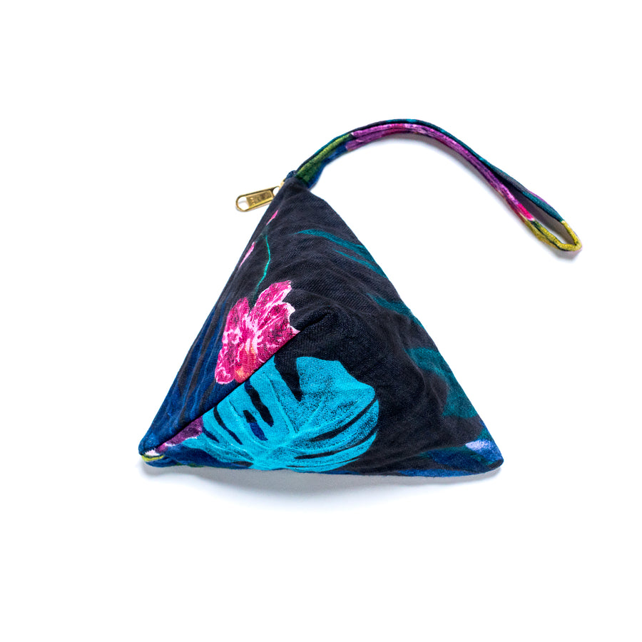 Nazanin Triangle Pouch (L) - Orchids