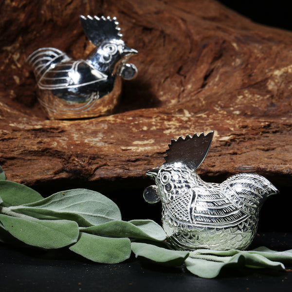 Selaka Kotagede Silver Ornaments - Roosters
